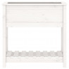 Jardinera con estante madera maciza pino blanco 82.5x34.5x81 cm 5