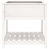 Jardinera con estante madera maciza pino blanca 82.5x82.5x81 cm 5