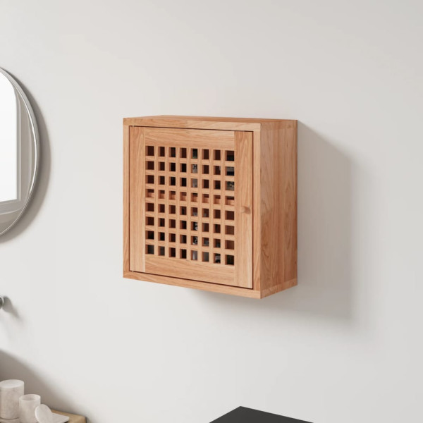 Mueble de pared madera maciza nogal 42x18x42 cm D