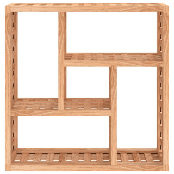 Estante de pared madera maciza nogal 49x15x49 cm M 3