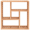 Estante de pared madera maciza nogal 49x15x49 cm 3