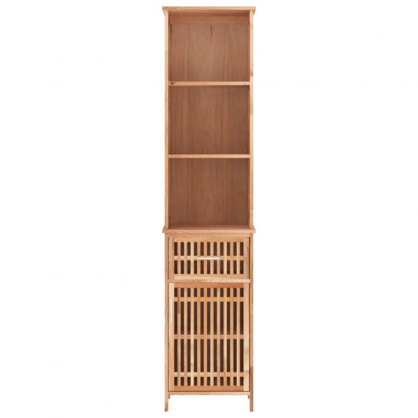 Mueble de baño madera maciza de nogal 42x29x182 cm M 4