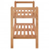 Zapatero de madera maciza nogal 69x27x41 cm 4