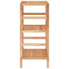 Estante de baño madera maciza nogal 35.5x35.5x79 cm 4