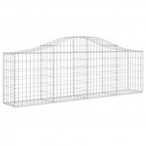 Cesta de gaviones forma arco hierro galvanizado 200x30x60/80 cm H