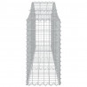 Cesta de gaviones forma arco hierro galvanizado 200x30x60/80 cm 4