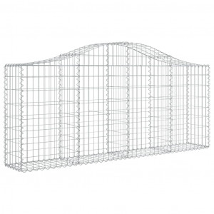 Cesto gabião arqueado 200x30x80/100 cm ferro galvanizado H