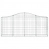 Cesta de gaviones forma arco hierro galvanizado 200x30x80/100cm 3