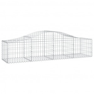 Cesta de gaviones forma arco hierro galvanizado 200x50x40/60 cm H
