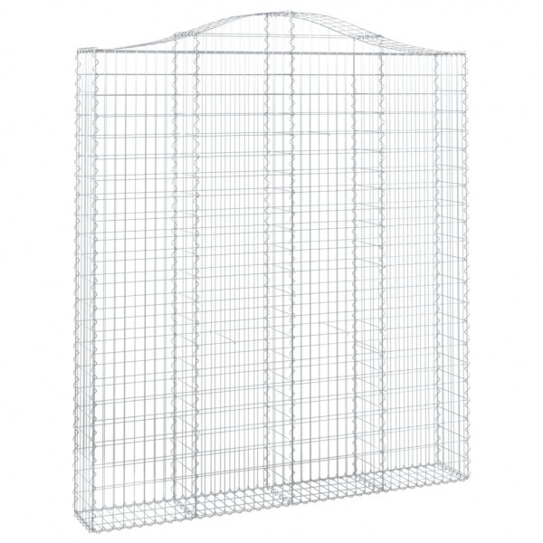 Cesta gaviones forma arco hierro galvanizado 200x30x220/240 cm M 2