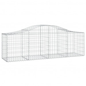 Cesta de gaviones forma arco hierro galvanizado 200x50x60/80 cm H