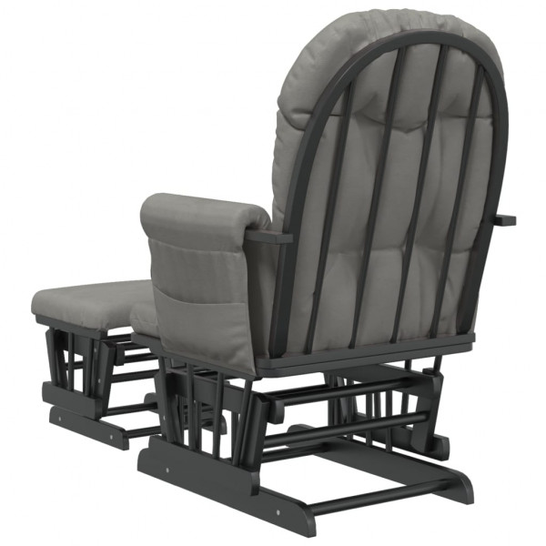 Sillón de lactancia con taburete tela gris claro M 5