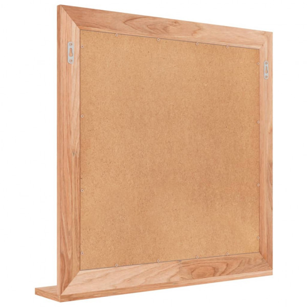 Espejo de pared madera maciza nogal 55x55 cm M 5