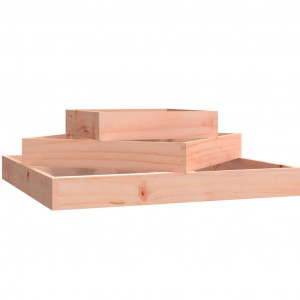 Jardinera de madera maciza de abeto douglas 83x83x27 cm H