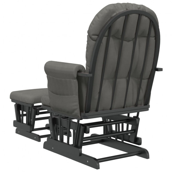 Sillón de lactancia con taburete tela gris oscuro M 5