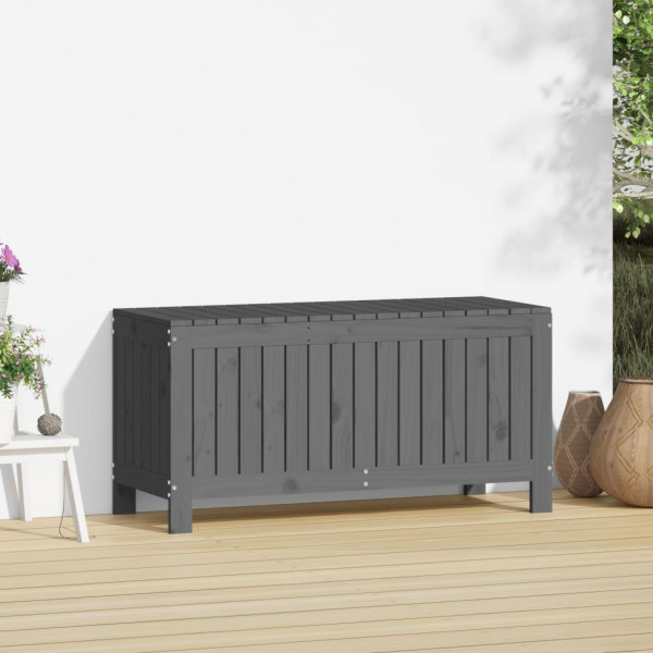 Caja de almacenaje jardín madera de pino gris 108x42.5x54 cm M 3