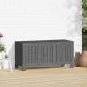 Caja de almacenaje jardín madera de pino gris 108x42.5x54 cm 3