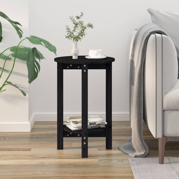Mesa de centro de madera maciza de pino negro Ø40x60 cm M 3