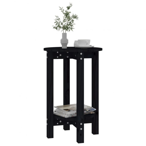 Mesa de centro de madera maciza de pino negro Ø40x60 cm M 4
