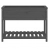 Jardinera con estante madera maciza de pino gris 111.5x54x81 cm 5