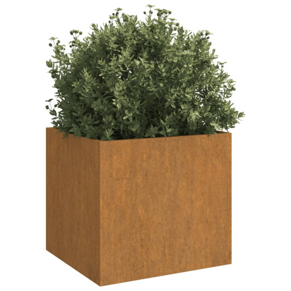 Jardineras 2 unidades acero corten 32x30x29 cm M 3