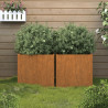 Vasos/floreiras 2 pcs 42x40x39 cm aço corten 1
