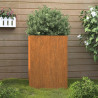Vaso/floreira 42x38x75 cm aço corten 1