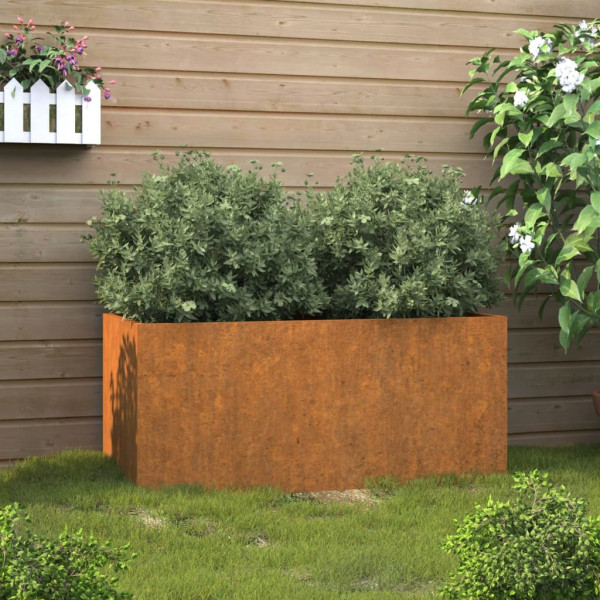 Jardinera de acero corten 62x30x29 cm D