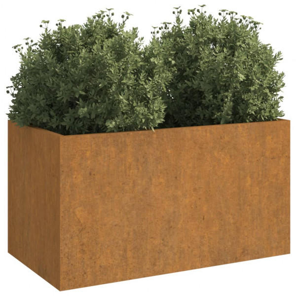 Vaso/floreira 62x30x29 cm aço corten M 3