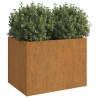 Vaso/floreira 62x47x46 cm aço corten 3