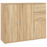 Aparador de madera contrachapada roble Sonoma 91x29.5x75 cm 3