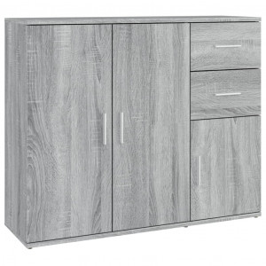 Aparador de madera contrachapada gris Sonoma 91x29.5x75 cm H