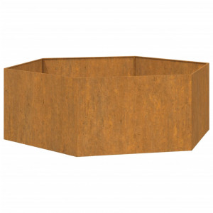 Jardinera de acero corten oxidado 138x120x45 cm H