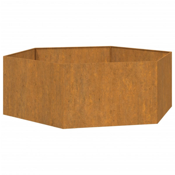 Jardinera de acero corten oxidado 138x120x45 cm M 2