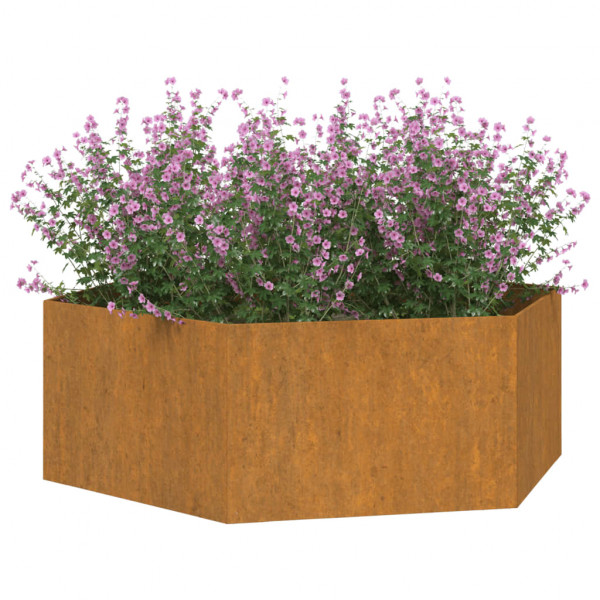 Jardinera de acero corten oxidado 138x120x45 cm M 3