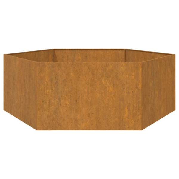 Jardinera de acero corten oxidado 138x120x45 cm M 5