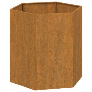 Vaso/floreira 40x40x45 cm aço corten cor enferrujado H