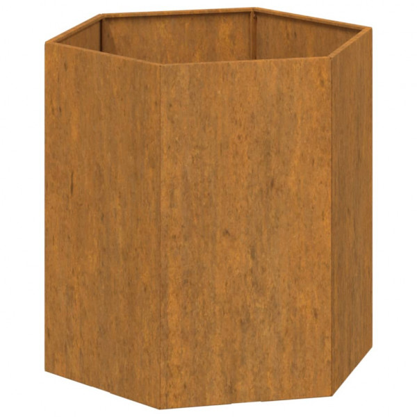 Vaso/floreira 40x40x45 cm aço corten cor enferrujado M 2