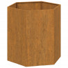 Vaso/floreira 40x40x45 cm aço corten cor enferrujado 2