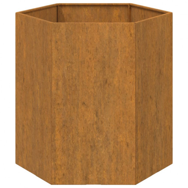 Vaso/floreira 40x40x45 cm aço corten cor enferrujado M 5