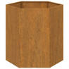 Vaso/floreira 40x40x45 cm aço corten cor enferrujado 5