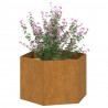 Vaso/floreira 60x60x45 cm aço corten cor enferrujado 3