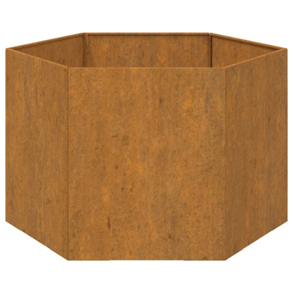 Jardinera de acero corten oxidado 60x60x45 cm M 5