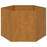 Vaso/floreira 60x60x45 cm aço corten cor enferrujado 5