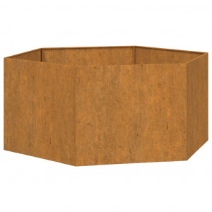 Vaso/floreira 90x90x45 cm aço corten cor enferrujado H