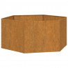 Vaso/floreira 90x90x45 cm aço corten cor enferrujado 2