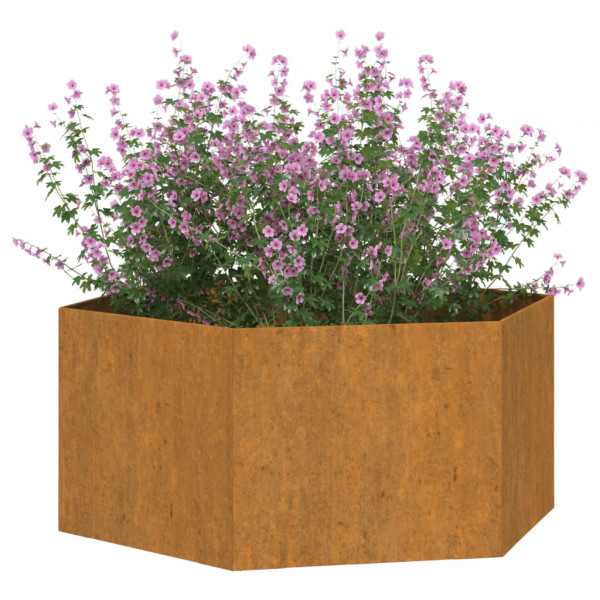 Jardinera de acero corten oxidado 90x90x45 cm M 3