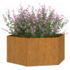 Vaso/floreira 90x90x45 cm aço corten cor enferrujado 3