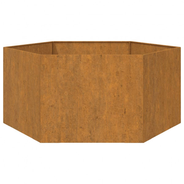 Jardinera de acero corten oxidado 90x90x45 cm M 5