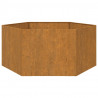 Vaso/floreira 90x90x45 cm aço corten cor enferrujado 5